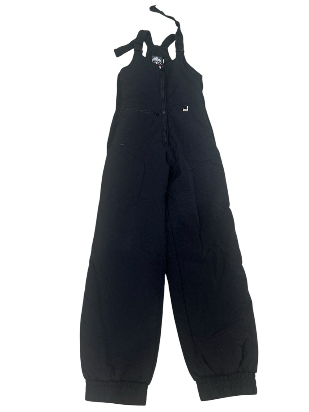 Beaver Creak black Insulated Bib Snow Overalls jogger pant front zip size 12